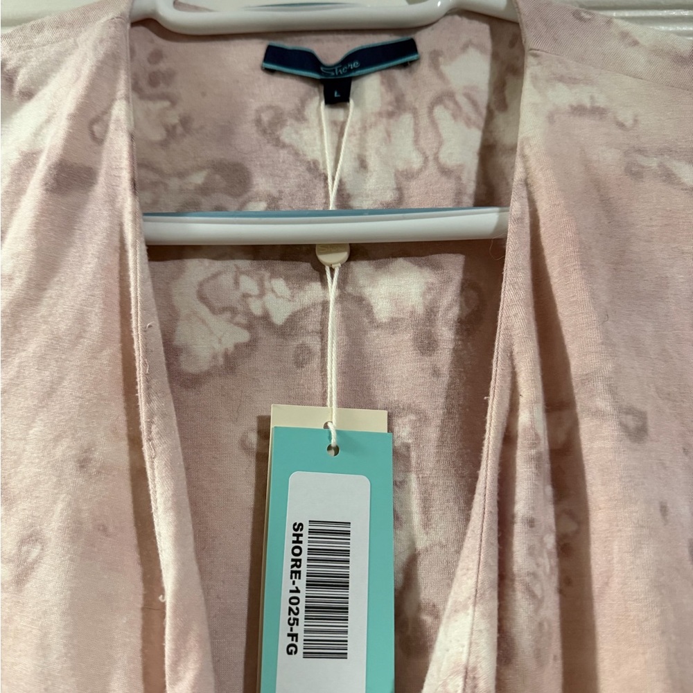 SHORE Pink Tie-Front Women's Top L NWT - Picture 3 of 3